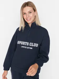 Trendyol Typography Printed Pullover Sweater