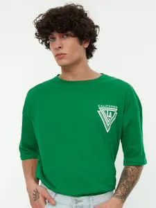 Trendyol Drop-Shoulder Sleeves Pure Cotton T-shirt