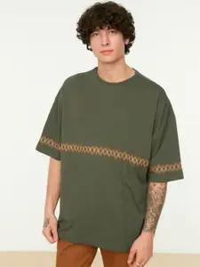 Trendyol Geometric Printed Cotton T-shirt