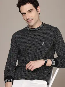 Nautica Self Geometric Pullover Sweaters