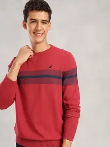 Nautica Striped Round Neck Pullover