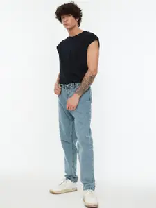 Trendyol Men Mid-Rise Clean Look Light Shade Pure Cotton Jeans