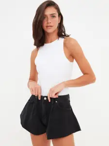 Trendyol Women Mid-Rise Denim Shorts