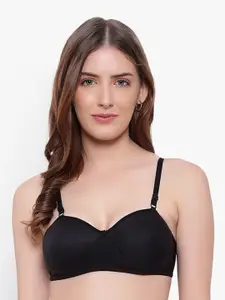 KYODO Lightly Padded Non-Wired Half Coverage Seamless Cotton T-shirt Bra