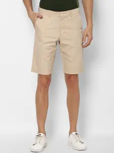 Allen Solly Men Mid-Rise Self Design Regular Fit Pure Cotton Shorts