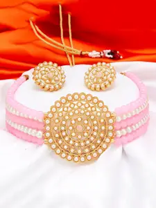 Sukkhi Gold Plated Choker Necklace Jewellery Set