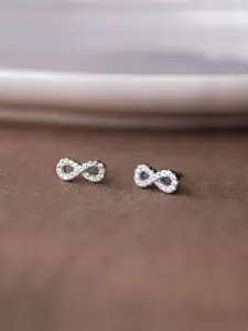 MANNASH Silver-Plated Classic Studs Earrings