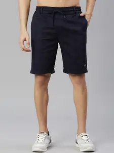 Thomas Scott Men Checked Mid-Rise Slim Fit Sports Shorts
