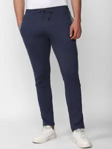 Peter England Men Mid Rise Regular Fit Cotton Track Pants