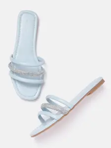 Van Heusen Woman Embellished Strappy Open Toe Flats