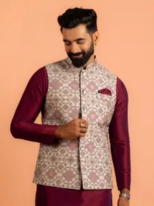 KISAH Woven Design Nehru Jackets