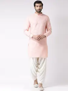 KISAH Mandarin Collar Regular Cotton Straight Kurta