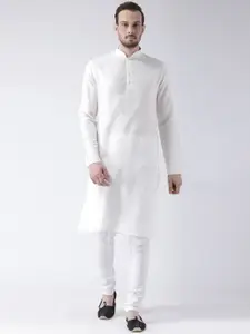 KISAH Woven Design Mandarin Collar Kurta