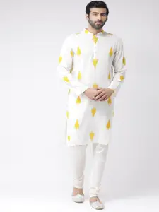 KISAH Men Printed  Regular Fit Ikat  Kurta