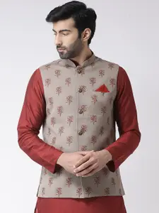 KISAH Printed Nehru Jacket
