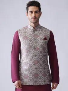 KISAH Woven Design Nehru Jackets