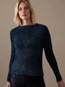 Marks & Spencer Long Sleeves Fuzzy Detail Pullover Sweater