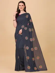 Indian Fashionista Ethnic Motifs Embroidered Saree