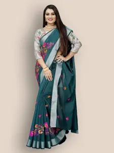 Indian Fashionista Floral Embroidered Uppada Saree