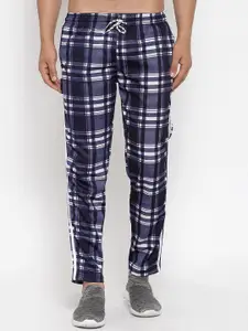 KLOTTHE Men Checked Relaxed-Fit Track Pant
