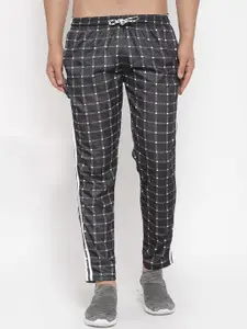 KLOTTHE Men Checked Relaxed Fit Cotton Track Pants