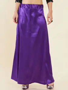 Soch Women Purple Saree Shapewear Petticoat