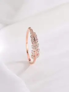 UNIVERSITY TRENDZ Women Gold-Plated Adjustable Finger Ring