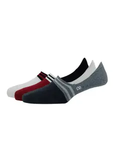Peter England Men Pack Of 3 Patterned Shoe-Liners Socks
