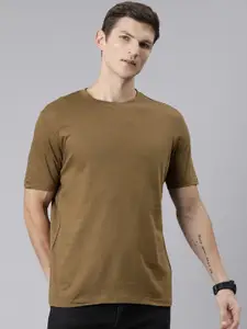 Huetrap Round Neck Cotton T-shirt