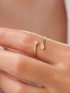 SALTY Gold-Plated Lucky Stones Ring