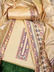 VISHNU WEAVES Ethnic Motifs Woven Design Pashmina Silk Unstitched Dress Material