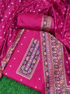 VISHNU WEAVES Unstitched Dress Material With Dupatta