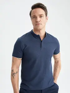 DeFacto Henley Neck Short Sleeves T-shirt