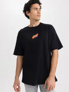 DeFacto Round Neck Drop-Shoulder Pure Cotton T-shirt