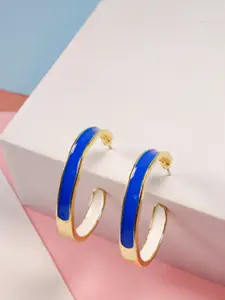 SALTY Gold-Plated Contemporary Hoop Earrings