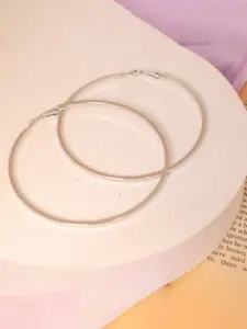 SALTY Silver-Plated Circular Hoop Earrings