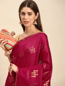swatika Woven Design Zari Silk Blend Bhagalpuri Saree