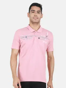 Monte Carlo Typography Printed Polo Collar Cotton T-shirt