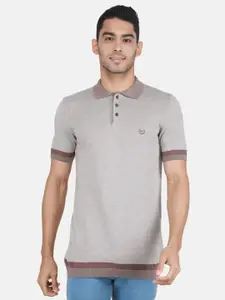 Monte Carlo Contrast Trim Polo Collar Cotton T-shirt
