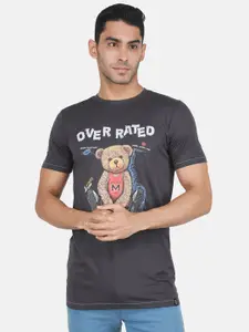 Monte Carlo Graphic Printed Round Neck Slim Fit Cotton T-shirt