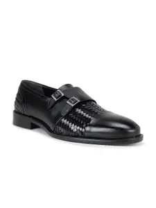 ROSSO BRUNELLO Men Textured Formal Monk Shoes