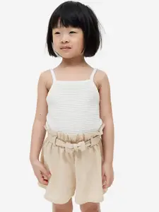 H&M Girls Linen-Blend Shorts