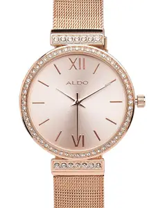 ALDO Women Embellished Stainless Steel Straps Analogue Watch 628155561353