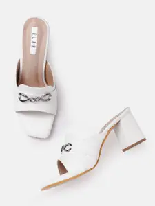 ELLE Women Horsebit Detail Block Heels