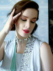 ODETTE Artificial Beads & Faux Stones Statement Necklace