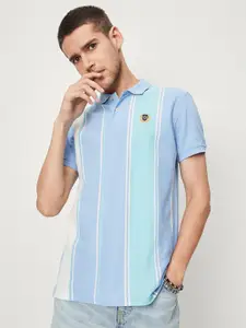 max Striped Polo Collar Short Sleeves T-shirt