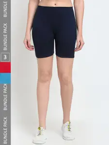 Jinfo Women Pack of 3 Cotton Sports Shorts