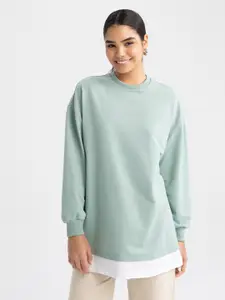 DeFacto Women Solid Pullover Sweatshirt