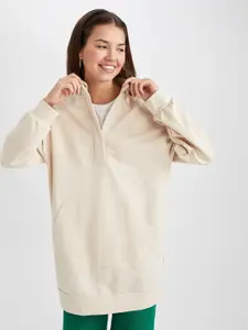 DeFacto Women Longline Pullover Sweatshirt