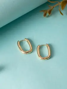 Madame Rose Gold-Plated Contemporary Hoop Earrings
